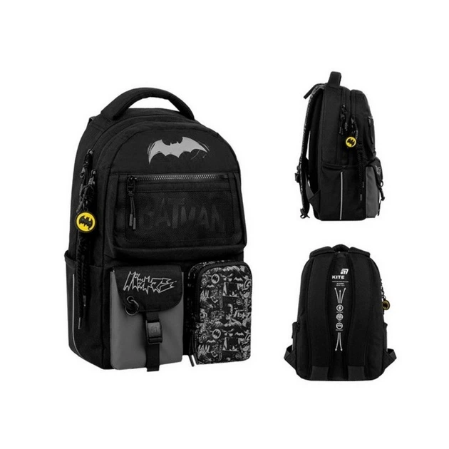 Рюкзак школьный для подростка Kite Education Teens DC Comics, для мальчиков, черный (DC26-2587M) - изображение 3