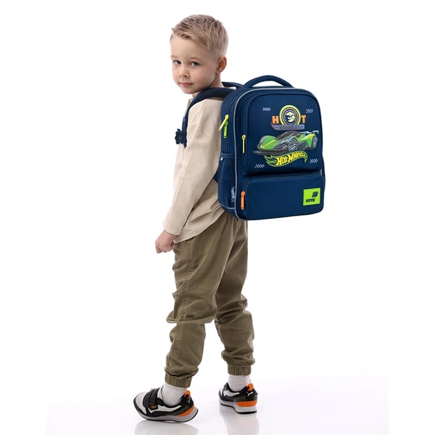Рюкзак детский Kite Kids Hot Wheels, для мальчиков, синий (HW26-559XS) - изображение 10