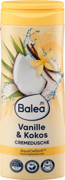 Крем-гель для душа Balea (ваниль и кокос) 300 мл - Фото 1 Крем-гель для душа Balea (ваниль и кокос) 300 мл - изображение 1