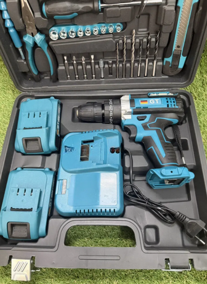 Шуруповерт аккумуляторный ударный GT Germany PRO 450DWE 48V 6Ah с набором инструментов и 2 АКБ - изображение 4