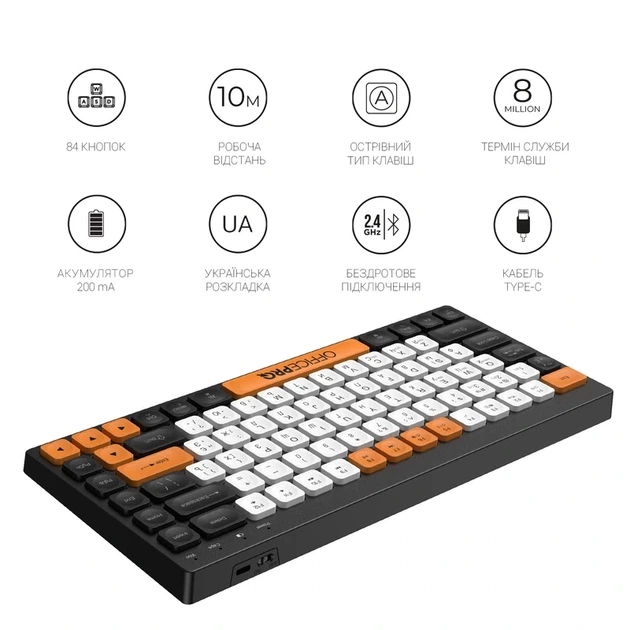 Клавіатура бездротова OfficePro (SK955B) - Фото 12 Клавіатура бездротова OfficePro (SK955B) - изображение 12