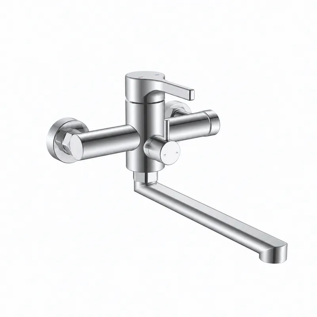 Смеситель для ванны Zerix Rex-006 (Euro) Chrome с нерж. стали (Цвет хром) (ZX6118) - изображение 2