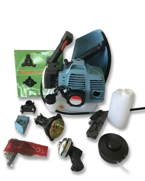 Мотокоса Makita RBC 521 L бензиновая 2,9 кВт/52 см³ мощный 2-тактный бензотриммер для кошения травы сорняков и густой растительности профессиональная бензокоса для сада дачи и приусадебного участка - изображение 2