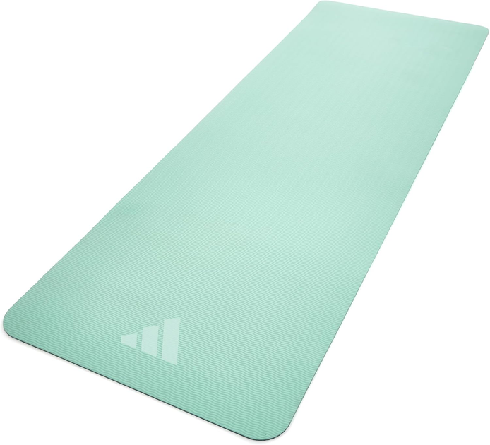 Коврик для фитнеса и йоги Adidas, противоскользящий, TPE, 176×61×0.6 см, зеленый (ADYG-10400BLM-NL) - изображение 2
