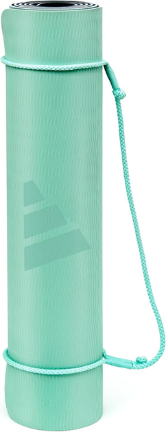 Коврик для фитнеса и йоги Adidas, противоскользящий, TPE, 176×61×0.6 см, зеленый (ADYG-10400BLM-NL) - изображение 5