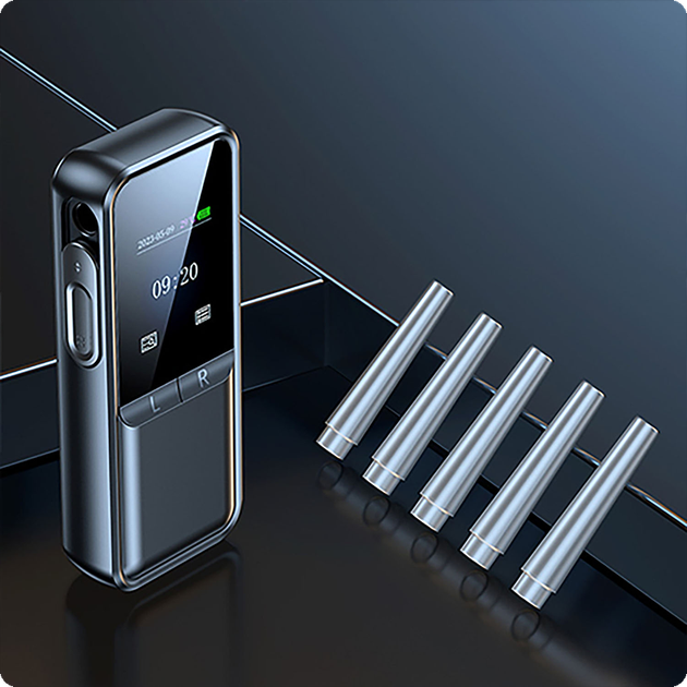 Алкотестер електрохімічний iBOX HR01 (2" TFT, 800 mAh) Чорний - изображение 5