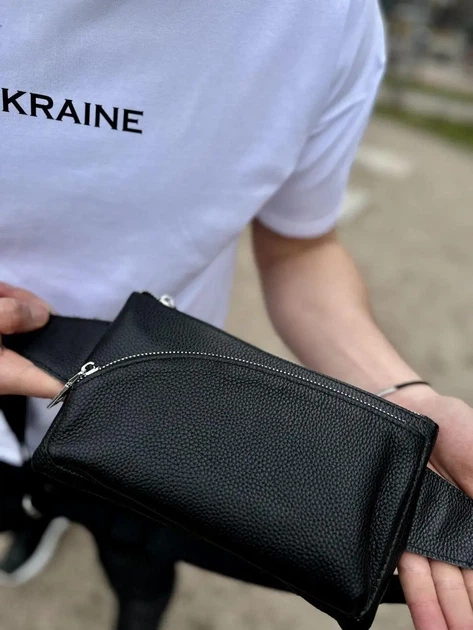 Поясна бананка унісекс 14х25х8, сумка конверт для телефону та документів TD-54928 чорна - Фото 3 Поясна бананка унісекс 14х25х8, сумка конверт для телефону та документів TD-54928 чорна - зображення 3