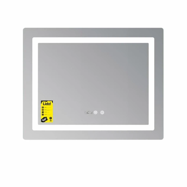 Зеркало Lidz Kubis (KU2) 1000х800 с LED-подсветкой, сенсорным управлением, функцией антизапотевания и часами (SD00055406) - изображение 3