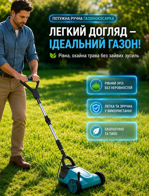 Акумуляторна бездротова газонокосарка з телескопічною ручкою триммер електрична коса 48В з регулюванням висоти зрізу - зображення 2