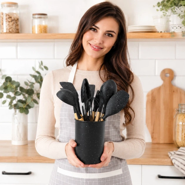Набір кухонних предметів Kitchen Set 12 предметів (0354) Силікон - зображення 12
