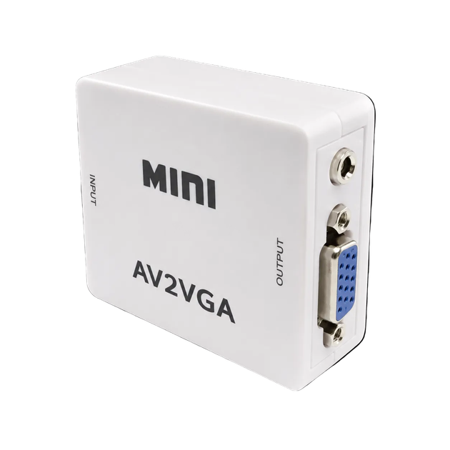Перехідник-конвертер AV RCA/S-Video to VGA AV2VGA Mini активний Tishric 2T76 77213 - изображение 2