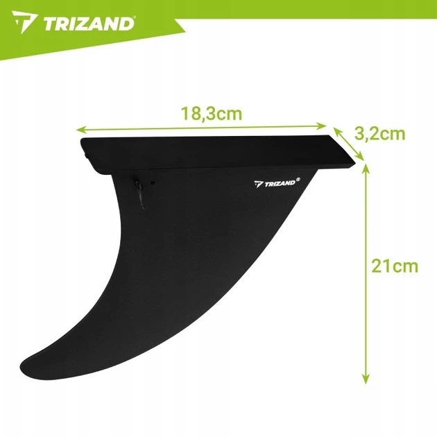 Плавник для SUP-дошки Trizand 27540 9" универсальный стабилизатор Slide-In з нейлону та скловолокна для сапбордів і каяків - изображение 2
