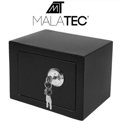 Сейф металевий Malatec Safe Box S8800 23×17×17 см з ключовим замком для грошей, документів і цінностей чорний - зображення 3