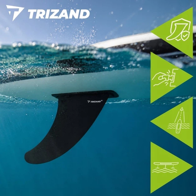 Плавник для SUP-дошки Trizand 27540 9" универсальный стабилизатор Slide-In з нейлону та скловолокна для сапбордів і каяків - изображение 5