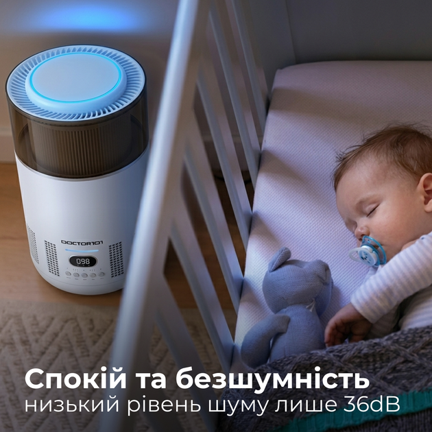 Воздухоочиститель 3-в-1 Doctor-101 Omphal с УФ-лампой и увлажнителем воздуха (D01) - изображение 5