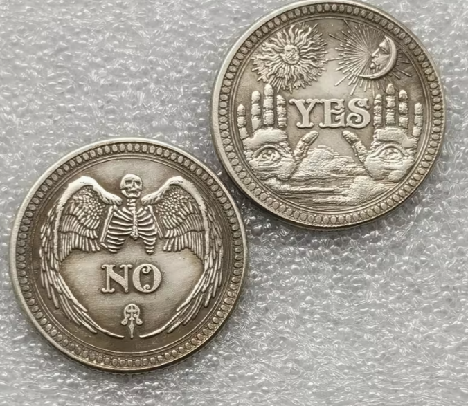 Сувенірна металева монета Yes/No (Так/Ні) монета для прийняття рішень - изображение 6