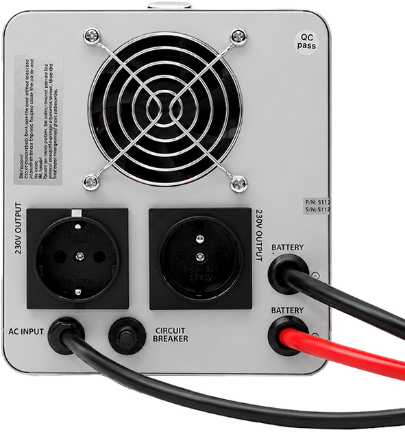 UPS Qoltec Pure Sine Wave 1000VA/720W (5901878504513) - obraz 2