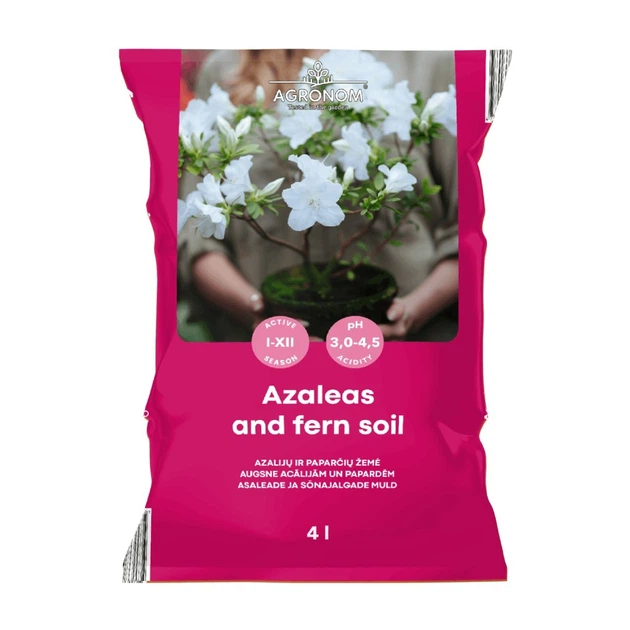 Субстрат для азалій і троянд Agronom 4 л (кислотність для рододендронів) - Фото 2 Субстрат для азалій і троянд Agronom 4 л (кислотність для рододендронів) - зображення 2