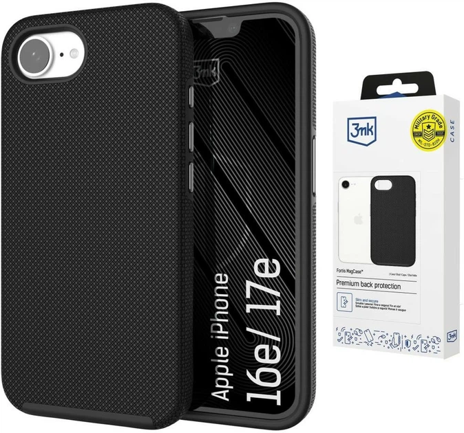 Etui 3MK Fortis MagCase do Apple iPhone 16e/17e Black (5903108758673) - obraz 4