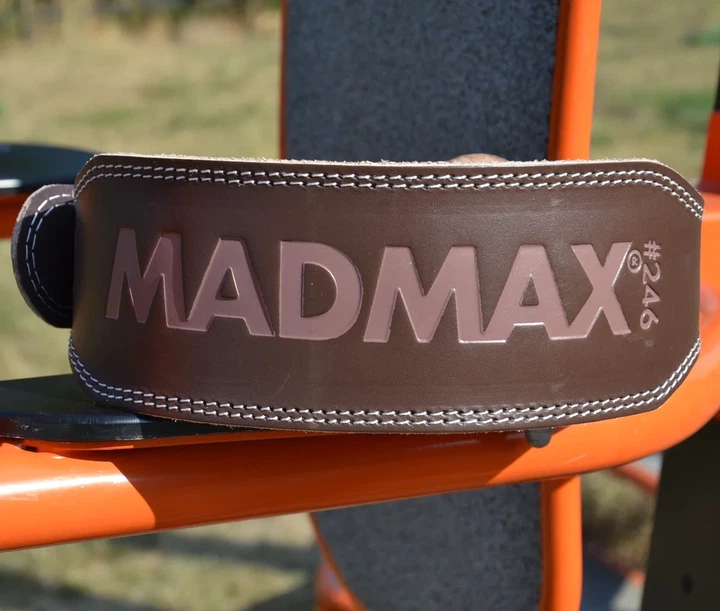 Пояс для важкої атлетики MadMax шкіряний M коричневий 10 см - зображення 3