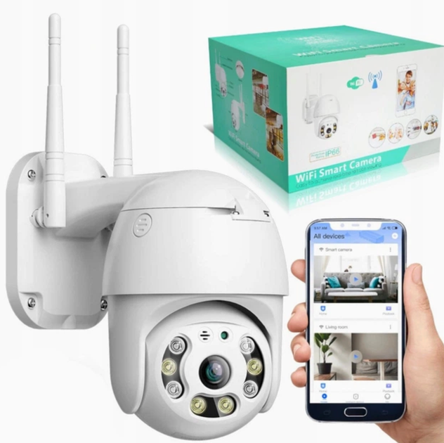 Камера видеонаблюдения WIFI PTZ Camera, уличная поворотная IP-камера со звуком, ночным видением, датчиком движения беспроводная вайфай камера с удаленным управлением через приложение для дома, квартиры, дачи, магазина, офиса - изображение 8