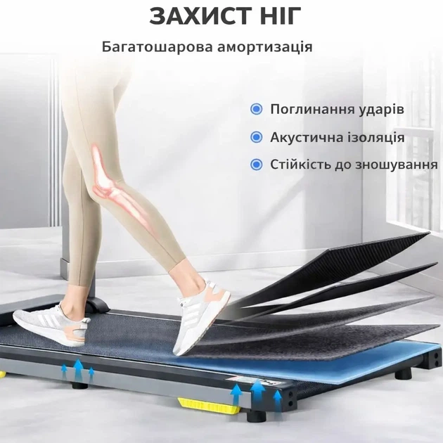 Бігова доріжка Novonova SY-T2712 електрична 1200 Вт 1–12 км/год 120 кг LCD Bluetooth 15 програм складана чорна - зображення 5