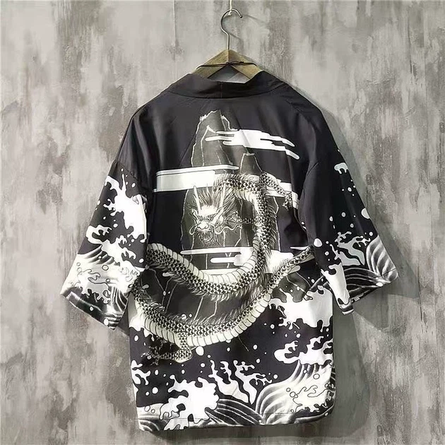 Накидка-кімоно стиль хаорі Honey Fashion Accessories Onesize чорний (50к023) - изображение 2