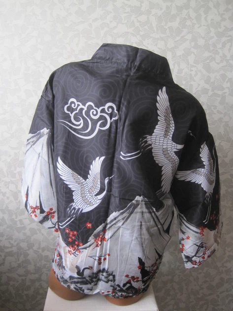 Накидка-кімоно стиль хаорі Honey Fashion Accessories Onesize чорний (50к029) - изображение 5