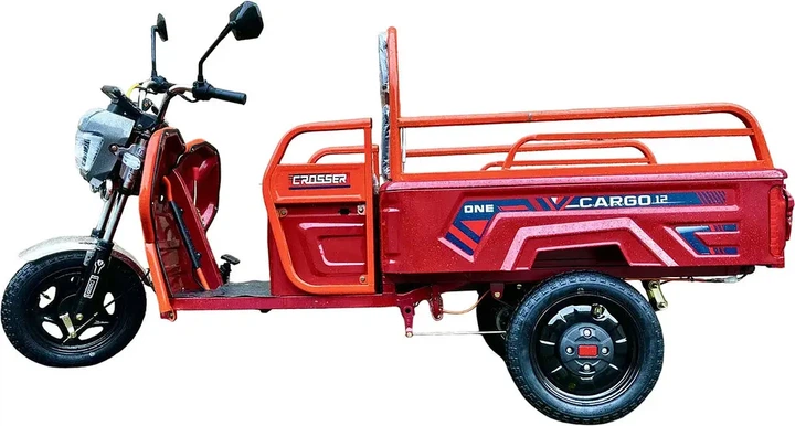 Грузовой электротрицикл Crosser CARGO 12 1000W 60V 32Ah Красный - изображение 3
