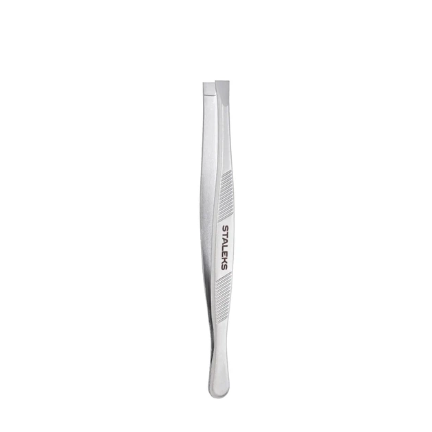 Пинцет для бровей прямой Staleks Classic 90 мм TC-10/1 - изображение 2