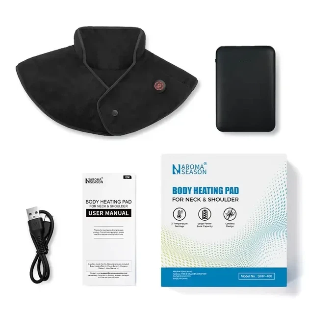 Грелка для шеи и плеч Aroma Season Body Heating Pad SHP-647 Беспроводная накидка с подогревом для плеч/шии до 90 минут - изображение 3