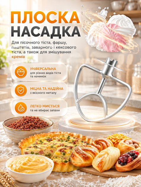 Багатофункціональний кухонний комбайн з планетарним міксером та м'ясорубкою універсальний помічник для кухні для приготування тіста фаршу та коктейлів із чашею з нержавіючої сталі 6,2 л та потужністю 1800 Вт - зображення 4
