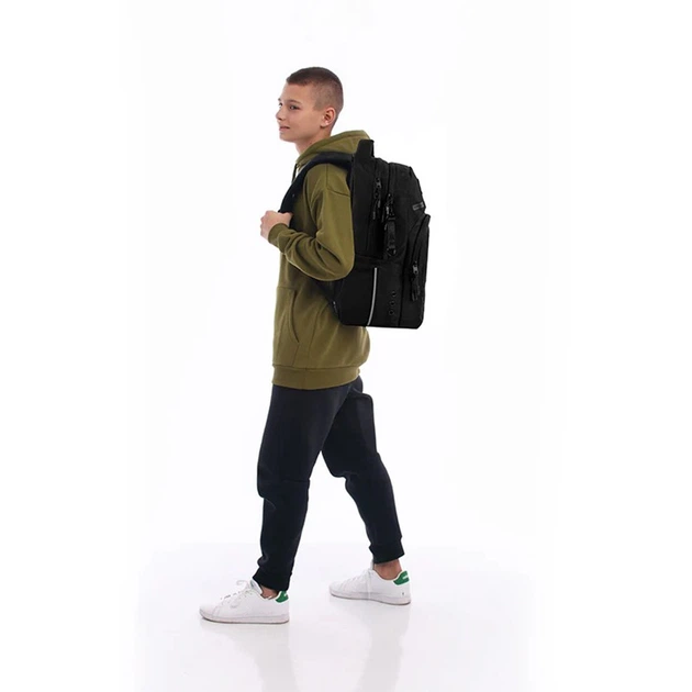 Шкільний набір Kite Education teens No One Cares Рюкзак + Сумка для взуття + Пенал - Фото 3 Шкільний набір Kite Education teens No One Cares Рюкзак + Сумка для взуття + Пенал - зображення 3