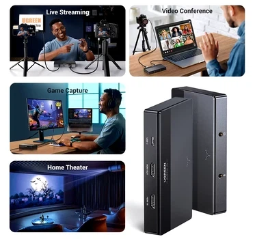 Карта захвата видео UGREEN HDMI to USB/USB-C 4K Full HD 2K 30 Гц 1080p 60 кадров в секунд Black (CM630) - Фото 4 Карта захвата видео UGREEN HDMI to USB/USB-C 4K Full HD 2K 30 Гц 1080p 60 кадров в секунд Black (CM630) - изображение 4