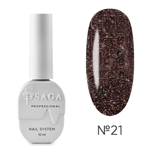 Гель-лак Saga Professional Fiery F21 шоколадний світловідбивний 9 мл - Фото 1 Гель-лак Saga Professional Fiery F21 шоколадний світловідбивний 9 мл - зображення 1