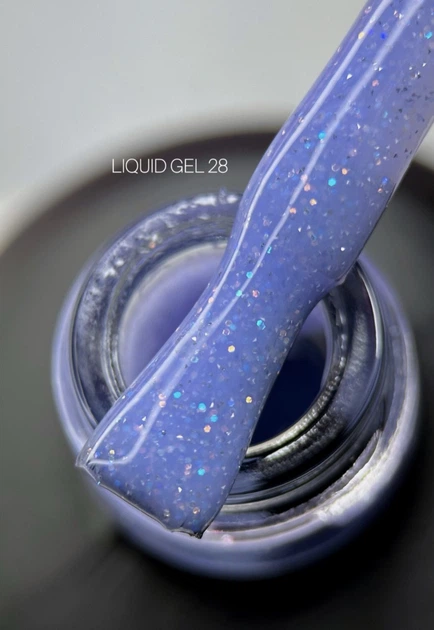 Жидкий гель для укрепления SAGA Liquid Gel 028 лавандовый, 15 мл - изображение 4