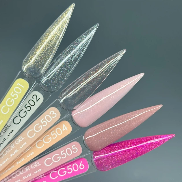 Гель-лак Moon Full Color Gel CG505 бежевый шиммер без HEMA TPO 9 мл - изображение 2