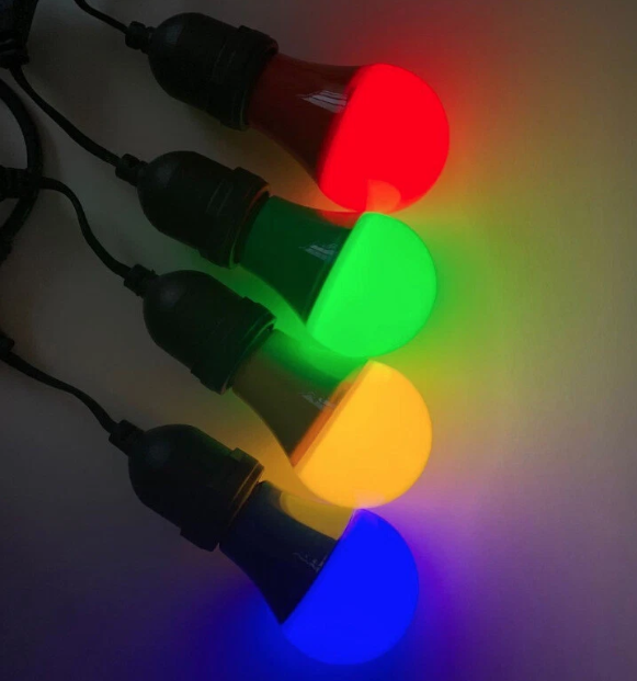Декоративная светодиодная (LED) лампа 7Вт А60 E27 зеленый, зеленая лампочка с патроном Е27 - Фото 10 Декоративная светодиодная (LED) лампа 7Вт А60 E27 зеленый, зеленая лампочка с патроном Е27 - изображение 10