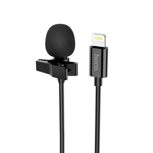 Петличный микрофон Hoco L14 Lightning петличный Микрофон Lightning/2m, черный - Фото 1 Петличный микрофон Hoco L14 Lightning петличный Микрофон Lightning/2m, черный - изображение 1