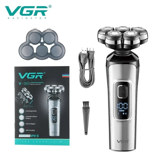 Электробритва VGR V-385 роторная с аккумулятором 1200 mAh и защитой IPx5 - изображение 7