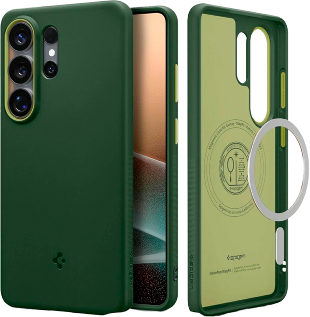 Etui plecki Spigen Nano Pop Mag MagSafe do Samsung Galaxy S26 Ultra Green (8800337241600) - obraz 3