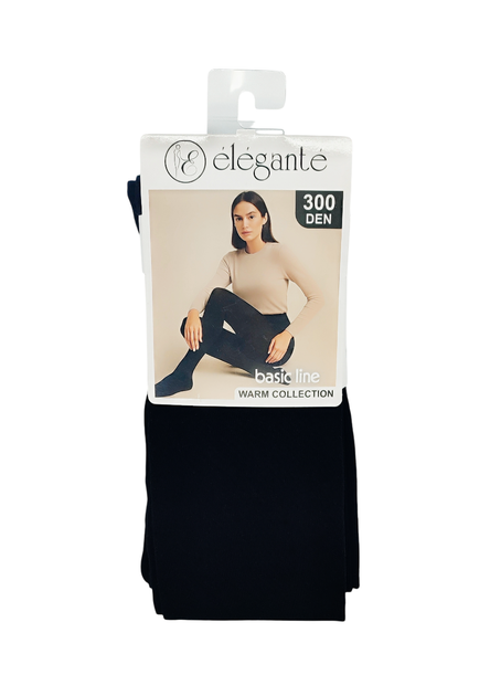 Колготки 300 Den жіночі бавовняні Elegante Basic Line 300 3 Nero (4823121006814) - зображення 2