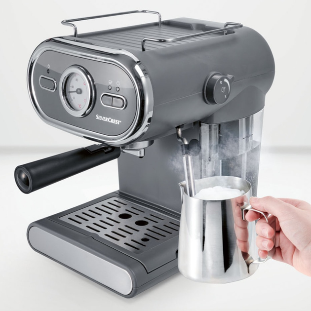 Кофеварка эспрессо SilverCrest Kitchen Tools SEM 1100 D3 Grey - изображение 3