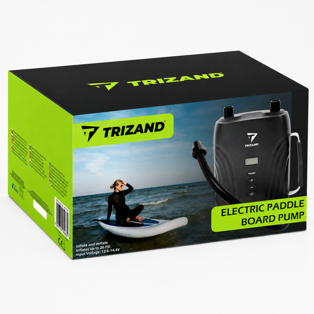Электрический насос Trizand 25262 для SUP доски 20 PSI 12V с 6 насадками - изображение 10