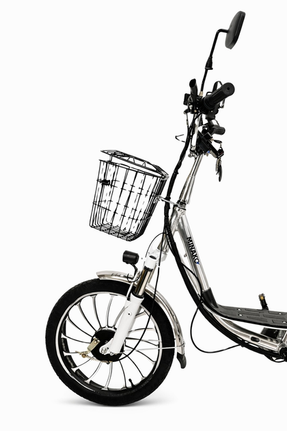 Електровелосипед Minako Pro 20" з кошиком 750W 60V/21Ah пасажирський для кур'єрів сірий (LUX1842) - зображення 2