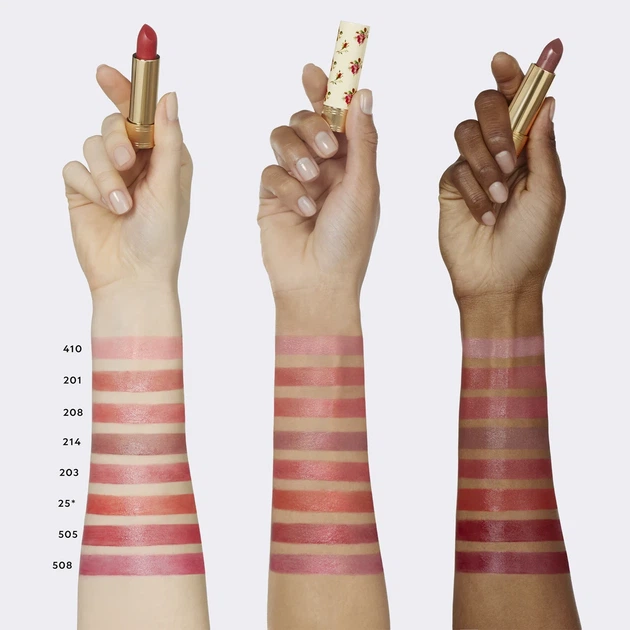 Увлажняющая помада Gucci Rouge À Lèvres Voile Lipstick 203 Mildred Rosewood 3.5 г - изображение 6
