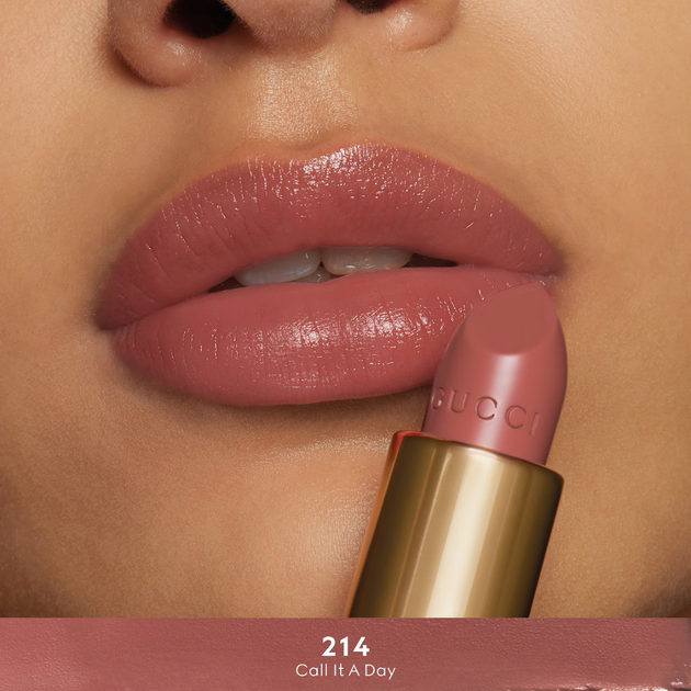 Увлажняющая помада Gucci Rouge À Lèvres Voile Lipstick 203 Mildred Rosewood 3.5 г - изображение 8