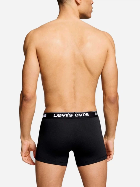 Набір трусів боксерів чоловічих бавовняних Levi`s 701236673-001 2XL 3 шт Чорний (8720245961561) - Фото 3 Набір трусів боксерів чоловічих бавовняних Levi`s 701236673-001 2XL 3 шт Чорний (8720245961561) - зображення 3