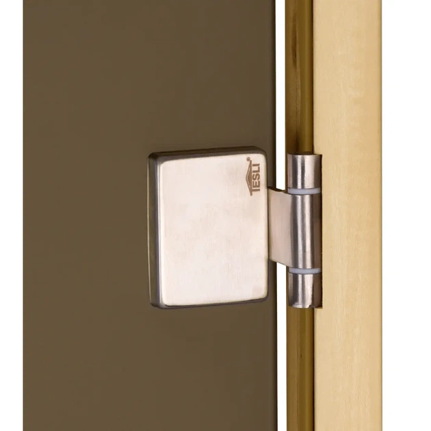 Стеклянная дверь Tesli Lux Sateen S 700х1900 мм закаленное стекло матовая бронза для бани и сауны - изображение 5