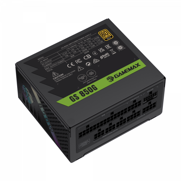 GAMEMAX Блок живлення sfx 850w, 80plus Gold,fan 92mm, full y modular opp / ovp/ uvp / ocp/ scp / otp / nlp / gs 850g v25 - зображення 10